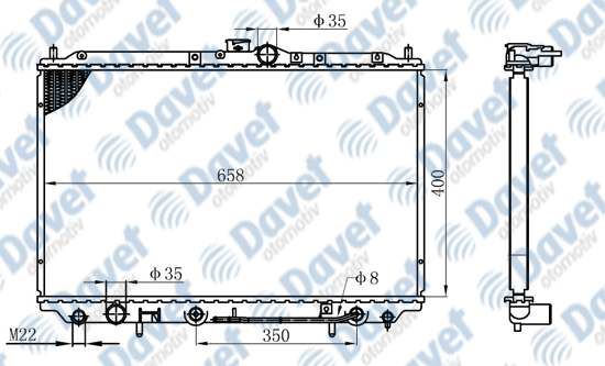 ORIS BMI070016 Motor Su Radyatoru Brazing Mitsubishi Carisma 1.6i-1.8i 96-> Otomatik Sanzuman 400×658x16